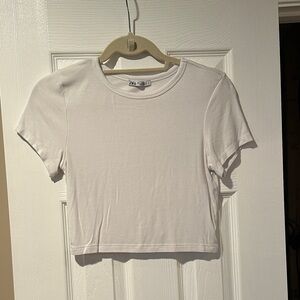 Zara Classic White Crop Top